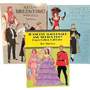 New 30’s Movie Stars Valentino JEANETTE MACDONALD & NELSON EDDY PAPER DOLLS